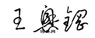 駱恆光王興鋼草書個性簽名怎么寫