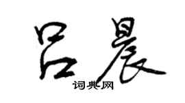 曾慶福呂晨行書個性簽名怎么寫
