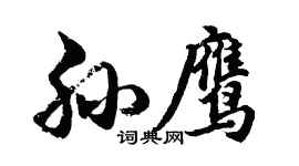 胡問遂孫鷹行書個性簽名怎么寫