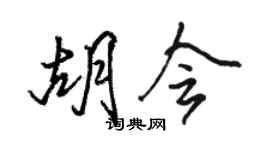 駱恆光胡會行書個性簽名怎么寫