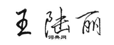 駱恆光王陸麗行書個性簽名怎么寫