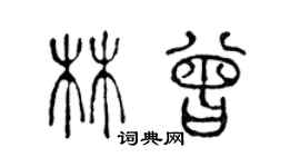 陳聲遠林曾篆書個性簽名怎么寫