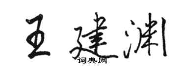 駱恆光王建淵行書個性簽名怎么寫