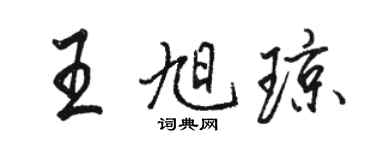 駱恆光王旭瓊行書個性簽名怎么寫
