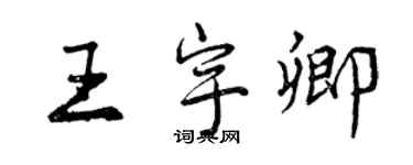 曾慶福王宇卿行書個性簽名怎么寫