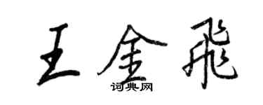 王正良王金飛行書個性簽名怎么寫