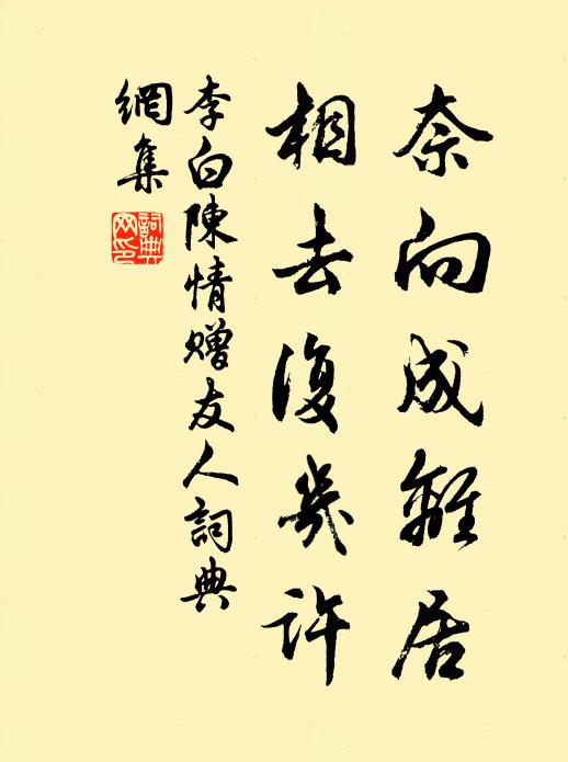 當求古人知，何用世俗賞 詩詞名句