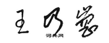 駱恆光王乃崗草書個性簽名怎么寫