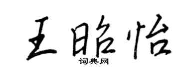 王正良王昭怡行書個性簽名怎么寫