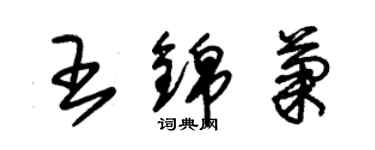 朱錫榮王錦菊草書個性簽名怎么寫