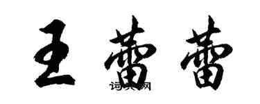 胡問遂王蕾蕾行書個性簽名怎么寫