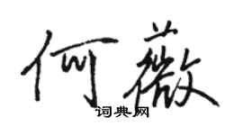 駱恆光何薇行書個性簽名怎么寫