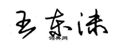 朱錫榮王東沫草書個性簽名怎么寫