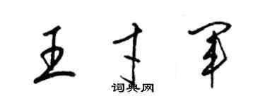 梁錦英王才軍草書個性簽名怎么寫