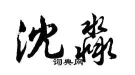 胡問遂沈淼行書個性簽名怎么寫