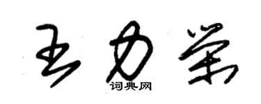 朱錫榮王力榮草書個性簽名怎么寫