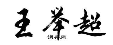 胡問遂王舉超行書個性簽名怎么寫