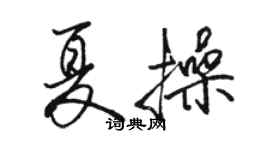 駱恆光夏操行書個性簽名怎么寫