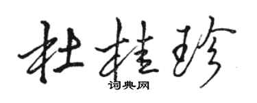 駱恆光杜桂珍行書個性簽名怎么寫