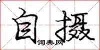 龐中華自攝行書怎么寫