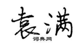 曾慶福袁滿行書個性簽名怎么寫