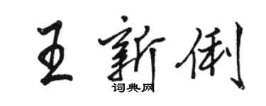 駱恆光王新俐行書個性簽名怎么寫