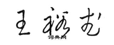 駱恆光王裕武草書個性簽名怎么寫