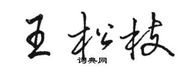 駱恆光王松枝行書個性簽名怎么寫