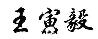 胡問遂王寅毅行書個性簽名怎么寫