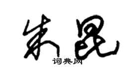 朱錫榮朱昆草書個性簽名怎么寫