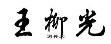 胡問遂王柳光行書個性簽名怎么寫