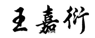 胡問遂王嘉衍行書個性簽名怎么寫