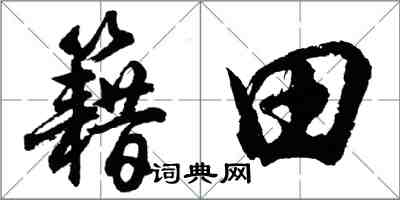 胡問遂籍田行書怎么寫