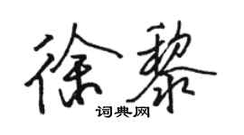 駱恆光徐黎行書個性簽名怎么寫