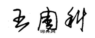 朱錫榮王周科草書個性簽名怎么寫