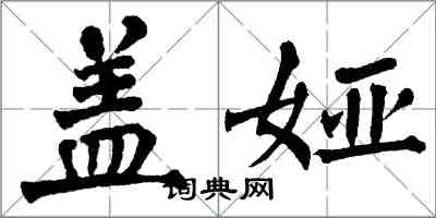 翁闓運蓋婭楷書怎么寫