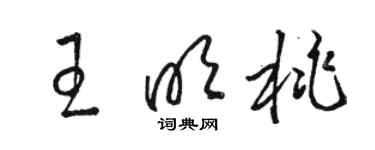 駱恆光王明桃草書個性簽名怎么寫