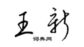 梁錦英王新草書個性簽名怎么寫