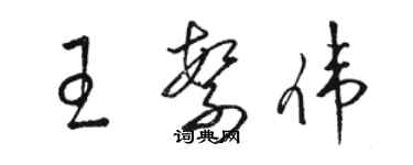 駱恆光王繁偉草書個性簽名怎么寫