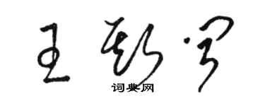 駱恆光王斯聞草書個性簽名怎么寫