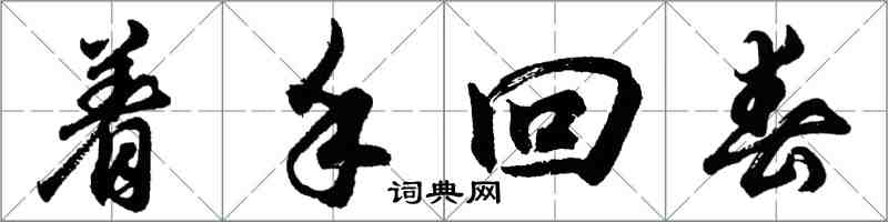 胡問遂著手回春行書怎么寫