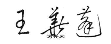 駱恆光王華蓬草書個性簽名怎么寫