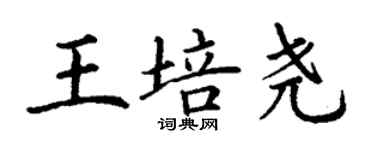 丁謙王培堯楷書個性簽名怎么寫