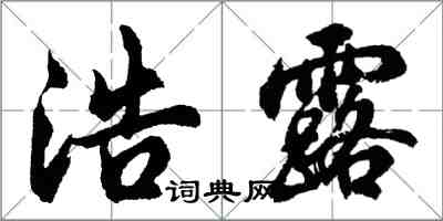 胡問遂浩露行書怎么寫