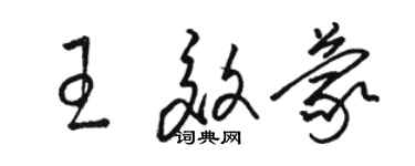 駱恆光王效蒙草書個性簽名怎么寫