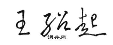 駱恆光王紹起草書個性簽名怎么寫