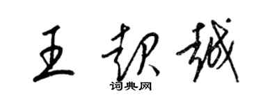 梁錦英王起越草書個性簽名怎么寫