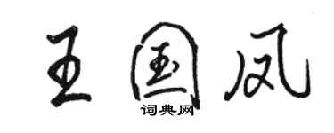 駱恆光王國鳳行書個性簽名怎么寫