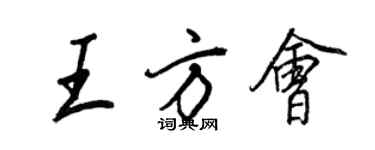 王正良王方會行書個性簽名怎么寫