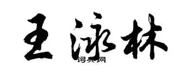 胡問遂王泳林行書個性簽名怎么寫
